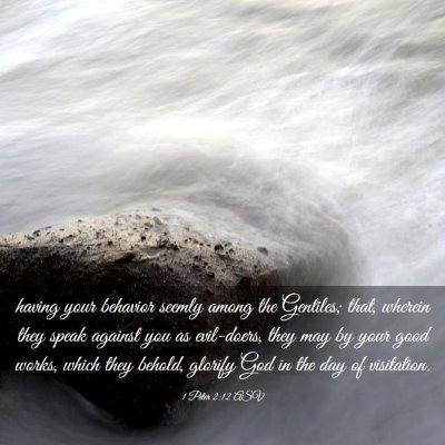 Picture 03 - 1 Peter 2:12 ASV - having your behavior seemly among the Gentiles; - Bible Verse Picture