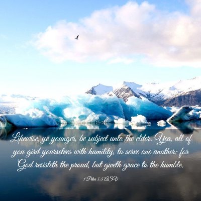 Picture 03 - 1 Peter 5:5 ASV - Likewise, ye younger, be subject unto the elder. - Bible Verse Picture