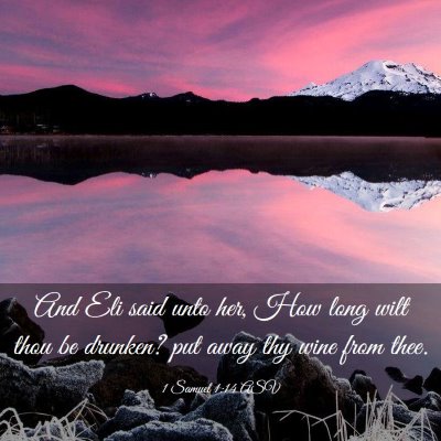 Picture 03 - 1 Samuel 1:14 ASV - And Eli said unto her, How long wilt thou be - Bible Verse Picture