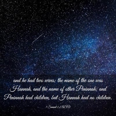 Picture 03 - 1 Samuel 1:2 ASV - and he had two wives; the name of the one was - Bible Verse Picture