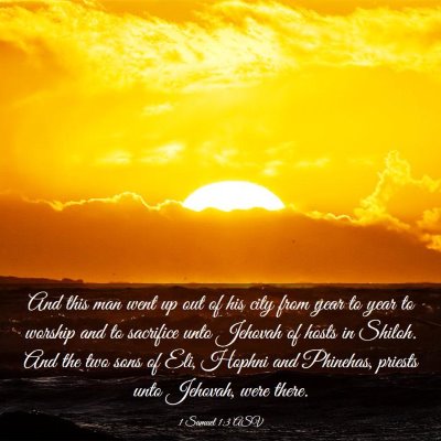 Picture 03 - 1 Samuel 1:3 ASV - And this man went up out of his city from year to - Bible Verse Picture