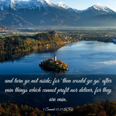 Picture 03 - 1 Samuel 12:21 ASV - and turn ye not aside; for `then would ye go' - Bible Verse Picture