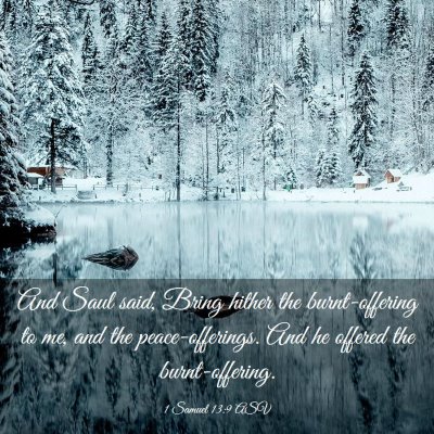 Picture 03 - 1 Samuel 13:9 ASV - And Saul said, Bring hither the burnt-offering to - Bible Verse Picture