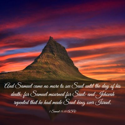 Picture 03 - 1 Samuel 15:35 ASV - And Samuel came no more to see Saul until the day - Bible Verse Picture