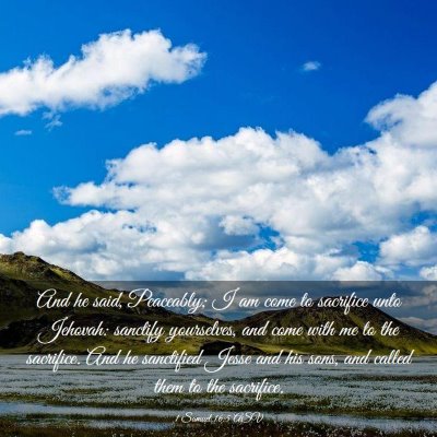 Picture 03 - 1 Samuel 16:5 ASV - And he said, Peaceably; I am come to sacrifice - Bible Verse Picture