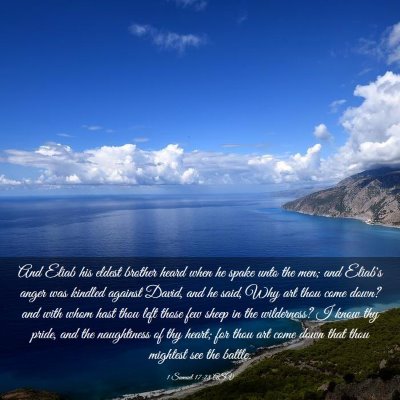 Picture 03 - 1 Samuel 17:28 ASV - And Eliab his eldest brother heard when he spake - Bible Verse Picture