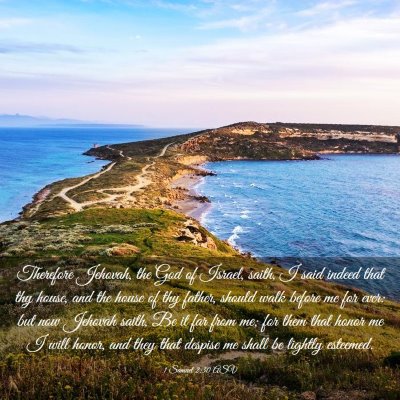 Picture 03 - 1 Samuel 2:30 ASV - Therefore Jehovah, the God of Israel, saith, I - Bible Verse Picture