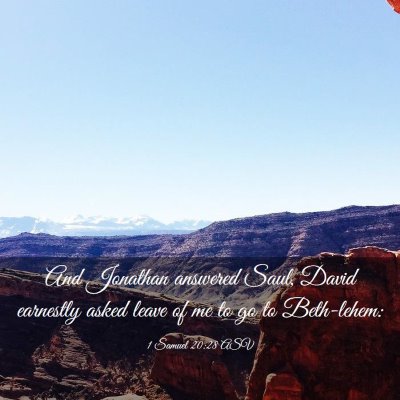 Picture 03 - 1 Samuel 20:28 ASV - And Jonathan answered Saul, David earnestly asked - Bible Verse Picture