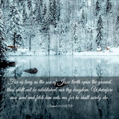Picture 03 - 1 Samuel 20:31 ASV - For as long as the son of Jesse liveth upon the - Bible Verse Picture