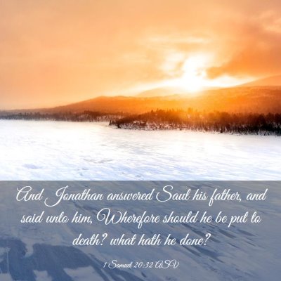 Picture 03 - 1 Samuel 20:32 ASV - And Jonathan answered Saul his father, and said - Bible Verse Picture