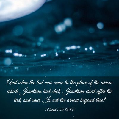 Picture 03 - 1 Samuel 20:37 ASV - And when the lad was come to the place of the - Bible Verse Picture