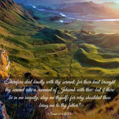 Picture 03 - 1 Samuel 20:8 ASV - Therefore deal kindly with thy servant; for thou - Bible Verse Picture