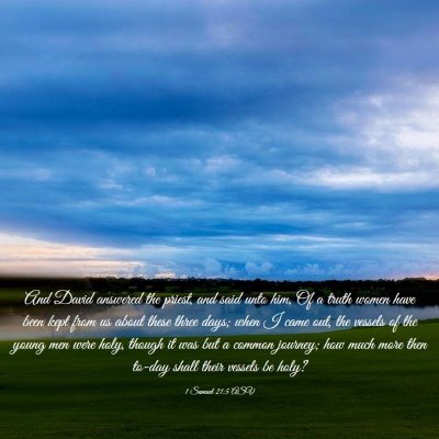 Picture 03 - 1 Samuel 21:5 ASV - And David answered the priest, and said unto him, - Bible Verse Picture