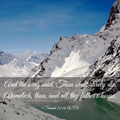 Picture 03 - 1 Samuel 22:16 ASV - And the king said, Thou shalt surely die, - Bible Verse Picture