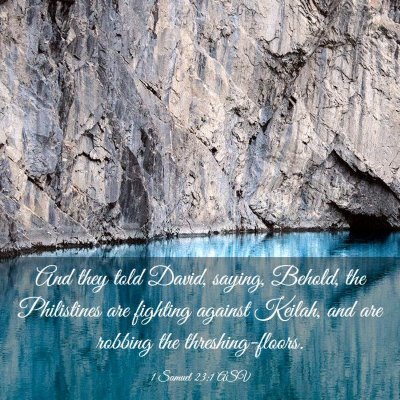 Picture 03 - 1 Samuel 23:1 ASV - And they told David, saying, Behold, the - Bible Verse Picture