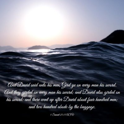 Picture 03 - 1 Samuel 25:13 ASV - And David said unto his men, Gird ye on every man - Bible Verse Picture