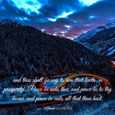 Picture 03 - 1 Samuel 25:6 ASV - and thus shall ye say to him that liveth `in - Bible Verse Picture