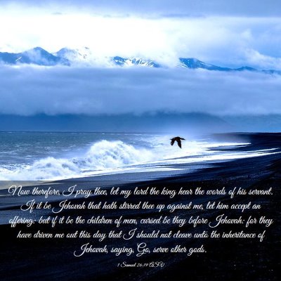 Picture 03 - 1 Samuel 26:19 ASV - Now therefore, I pray thee, let my lord the king - Bible Verse Picture