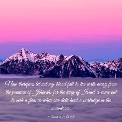 Picture 03 - 1 Samuel 26:20 ASV - Now therefore, let not my blood fall to the earth - Bible Verse Picture