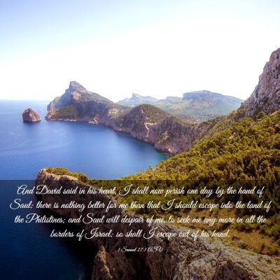 Picture 03 - 1 Samuel 27:1 ASV - And David said in his heart, I shall now perish - Bible Verse Picture