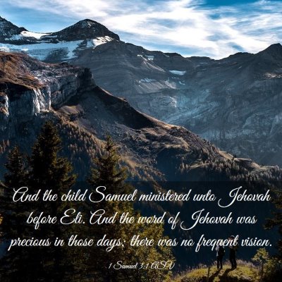 Picture 03 - 1 Samuel 3:1 ASV - And the child Samuel ministered unto Jehovah - Bible Verse Picture