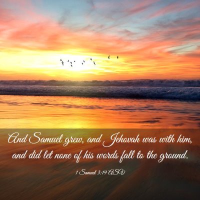 Picture 03 - 1 Samuel 3:19 ASV - And Samuel grew, and Jehovah was with him, and - Bible Verse Picture