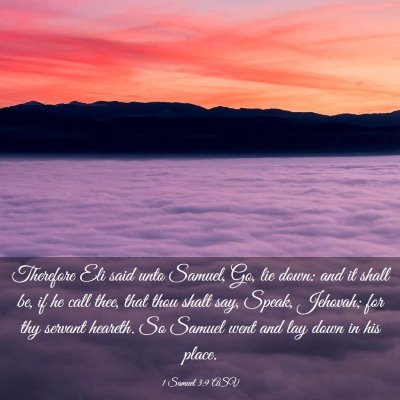 Picture 03 - 1 Samuel 3:9 ASV - Therefore Eli said unto Samuel, Go, lie down: and - Bible Verse Picture