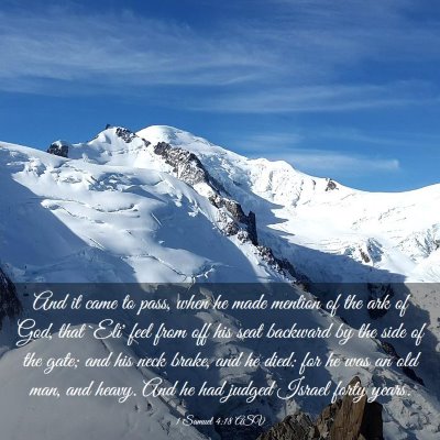 Picture 03 - 1 Samuel 4:18 ASV - And it came to pass, when he made mention of the - Bible Verse Picture
