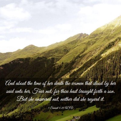 Picture 03 - 1 Samuel 4:20 ASV - And about the time of her death the women that - Bible Verse Picture