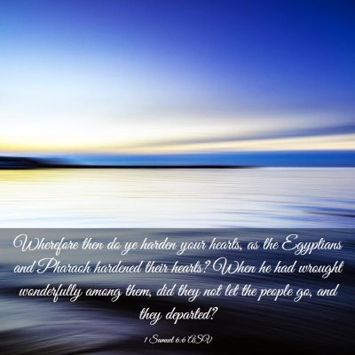 Picture 03 - 1 Samuel 6:6 ASV - Wherefore then do ye harden your hearts, as the - Bible Verse Picture