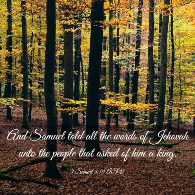 Picture 03 - 1 Samuel 8:10 ASV - And Samuel told all the words of Jehovah unto the - Bible Verse Picture
