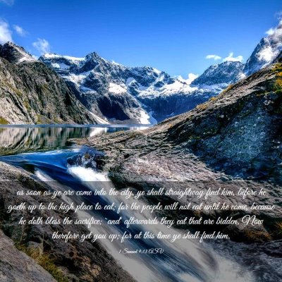 Picture 03 - 1 Samuel 9:13 ASV - as soon as ye are come into the city, ye shall - Bible Verse Picture