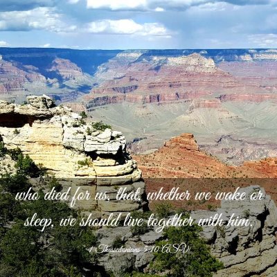 Picture 03 - 1 Thessalonians 5:10 ASV - who died for us, that, whether we wake or sleep, - Bible Verse Picture