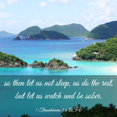 Picture 03 - 1 Thessalonians 5:6 ASV - so then let us not sleep, as do the rest, but let - Bible Verse Picture