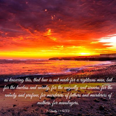 Picture 03 - 1 Timothy 1:9 ASV - as knowing this, that law is not made for a - Bible Verse Picture