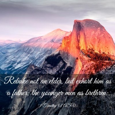 Picture 03 - 1 Timothy 5:1 ASV - Rebuke not an elder, but exhort him as a father; - Bible Verse Picture