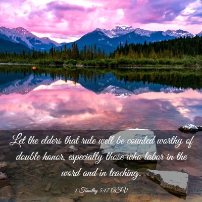 Picture 03 - 1 Timothy 5:17 ASV - Let the elders that rule well be counted worthy - Bible Verse Picture