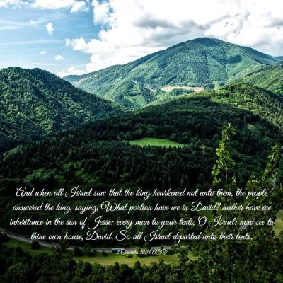 Picture 03 - 2 Chronicles 10:16 ASV - And when all Israel saw that the king hearkened - Bible Verse Picture