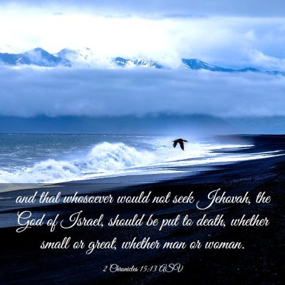 Picture 03 - 2 Chronicles 15:13 ASV - and that whosoever would not seek Jehovah, the - Bible Verse Picture