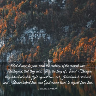Picture 03 - 2 Chronicles 18:31 ASV - And it came to pass, when the captains of the - Bible Verse Picture