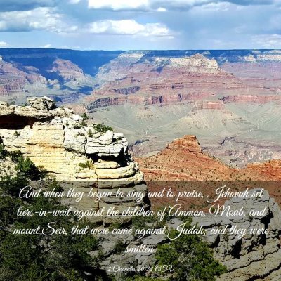 Picture 03 - 2 Chronicles 20:22 ASV - And when they began to sing and to praise, - Bible Verse Picture