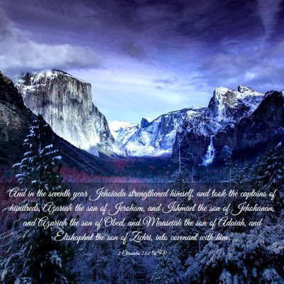 Picture 03 - 2 Chronicles 23:1 ASV - And in the seventh year Jehoiada strengthened - Bible Verse Picture