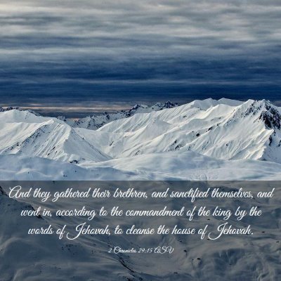 Picture 03 - 2 Chronicles 29:15 ASV - And they gathered their brethren, and sanctified - Bible Verse Picture