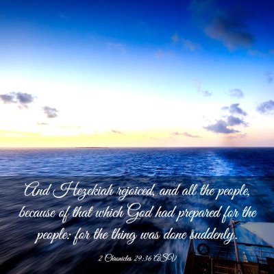 Picture 03 - 2 Chronicles 29:36 ASV - And Hezekiah rejoiced, and all the people, - Bible Verse Picture