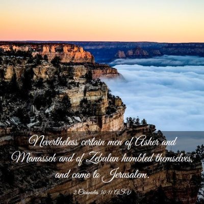 Picture 03 - 2 Chronicles 30:11 ASV - Nevertheless certain men of Asher and Manasseh - Bible Verse Picture