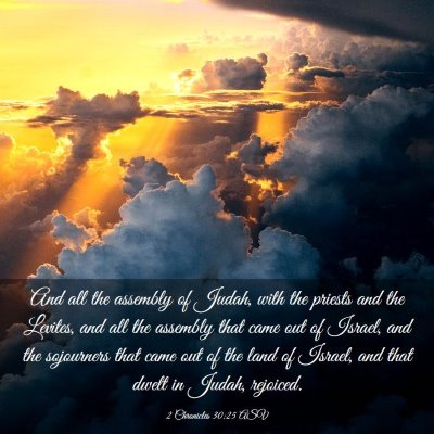 Picture 03 - 2 Chronicles 30:25 ASV - And all the assembly of Judah, with the priests - Bible Verse Picture
