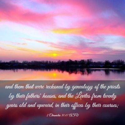 Picture 03 - 2 Chronicles 31:17 ASV - and them that were reckoned by genealogy of the - Bible Verse Picture