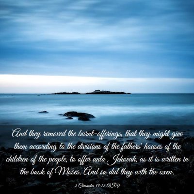 Picture 03 - 2 Chronicles 35:12 ASV - And they removed the burnt-offerings, that they - Bible Verse Picture