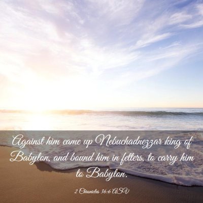 Picture 03 - 2 Chronicles 36:6 ASV - Against him came up Nebuchadnezzar king of - Bible Verse Picture