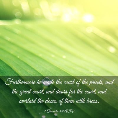 Picture 03 - 2 Chronicles 4:9 ASV - Furthermore he made the court of the priests, and - Bible Verse Picture